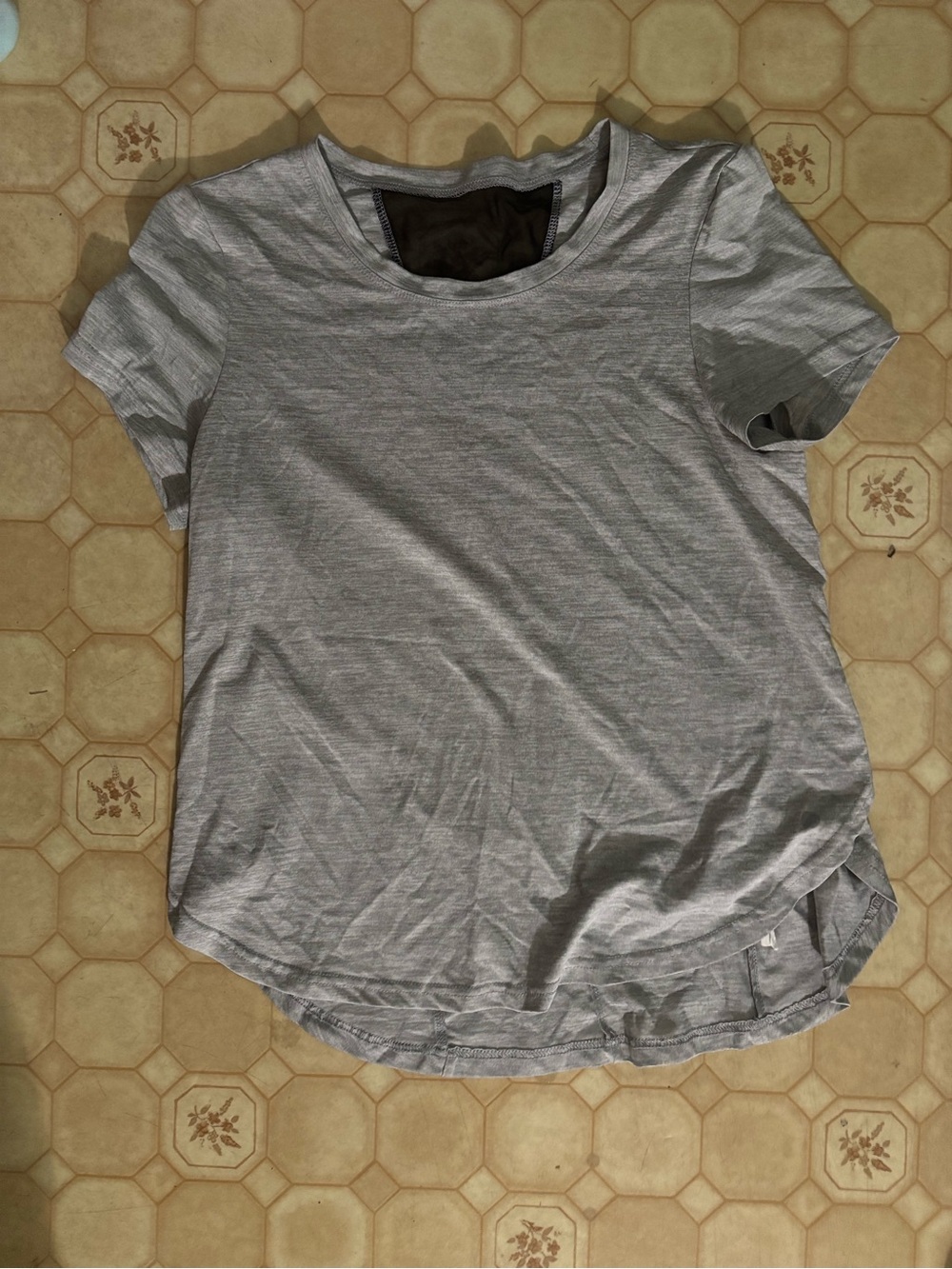 Classic Women's Short-Sleeve Crewneck Tee in Light Gray